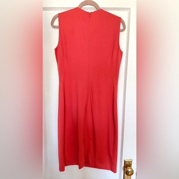 Salvatore Ferragamo Red Asymmetrical Ruffled Cocktail Dress - Picture 3 of 6